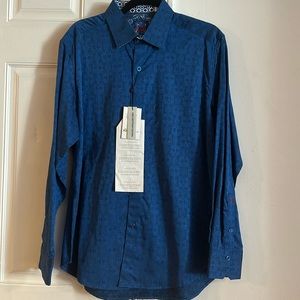 Royal blue, Robert Graham button-down